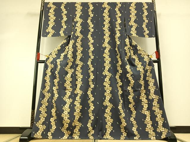 平和屋着物●上質な小紋　花間道　正絹　逸品　未使用　AABG4686fy