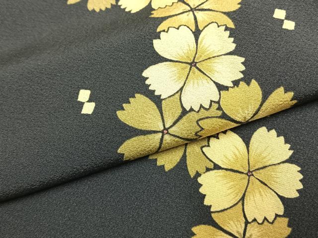 平和屋着物●上質な小紋　花間道　正絹　逸品　未使用　AABG4686fy