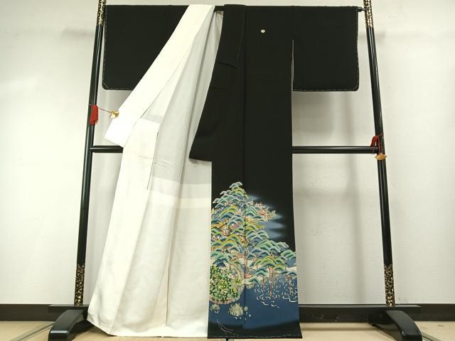 平和屋着物●本加賀友禅作家　吉田茂　黒留袖　松竹梅　暈し染め　正絹　逸品　AABG4687fy