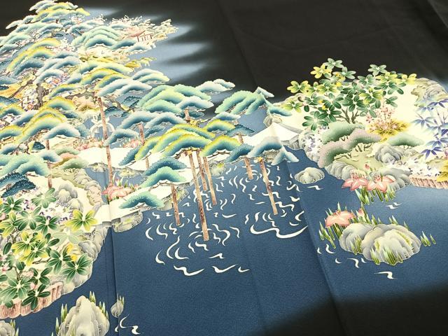 平和屋着物●本加賀友禅作家　吉田茂　黒留袖　松竹梅　暈し染め　正絹　逸品　AABG4687fy