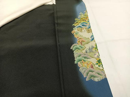 平和屋着物●本加賀友禅作家　吉田茂　黒留袖　松竹梅　暈し染め　正絹　逸品　AABG4687fy
