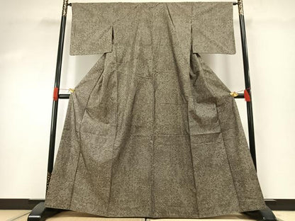 平和屋着物●本場大島紬　カタス7マルキ　花尽くし　正絹　逸品　AABG4692fy