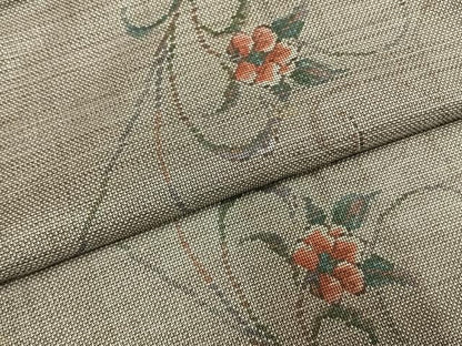 平和屋着物●本場大島紬　カタス9マルキ　花唐草文　正絹　逸品　AABG4693fy