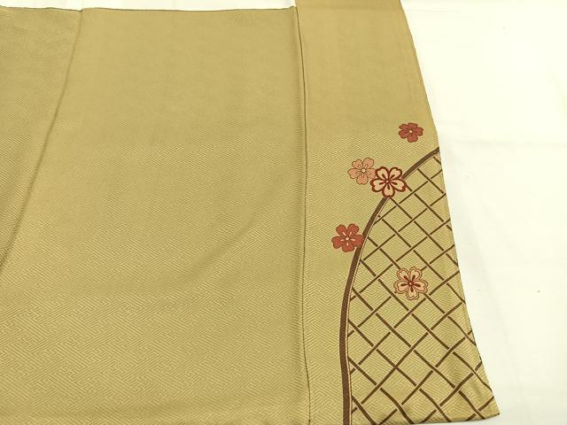 平和屋着物●訪問着　松竹梅　黒地　正絹　逸品　AABG4699fy