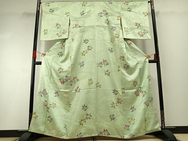 平和屋着物●上質な小紋　橘　正絹　逸品　AABG4700fy