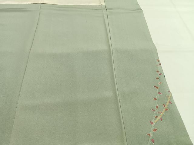 平和屋着物●訪問着　友禅　作家物　枝葉文　暈し染め　正絹　逸品　AABG4707fy