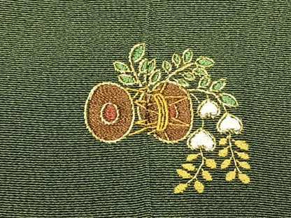 平和屋着物●豪華色留袖　駒刺繍　七宝文　金銀糸　銀座越後屋扱い　たとう紙付き　正絹　逸品　AABG4713fy