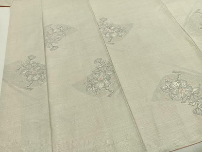 平和屋着物●恵大島紬織物謹製　本場大島紬　白大島　カタス7マルキ　白恵泥　ほたる灯　証紙付き　正絹　逸品　AABG4721fy