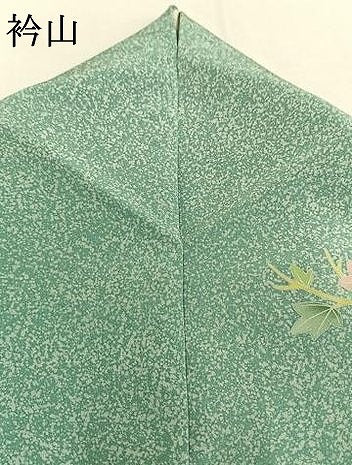 平和屋着物●訪問着　友禅　作家物　草花文　正絹　逸品　AABG4742fy