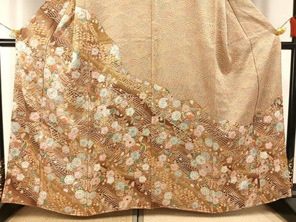 平和屋着物●訪問着　辻が花　暈し染め　正絹　逸品　AABG4743fy