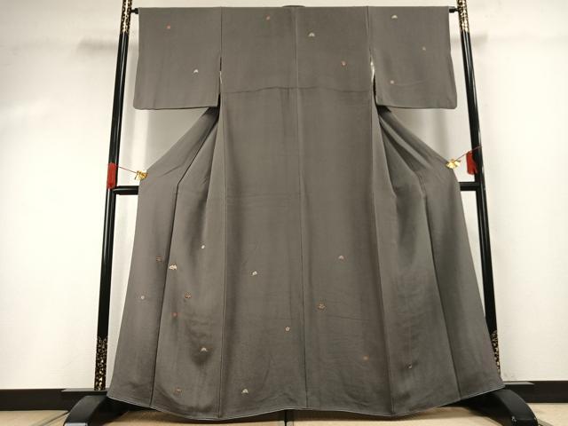 平和屋着物●訪問着　総刺繍　松竹梅　金糸　鬼しぼ縮緬　正絹　逸品　AABG4750fy