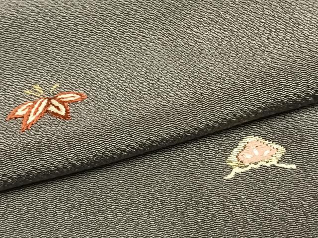 平和屋着物●訪問着　総刺繍　松竹梅　金糸　鬼しぼ縮緬　正絹　逸品　AABG4750fy