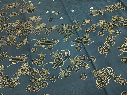 平和屋着物●訪問着　舞桜文　金糸　金彩　正絹　逸品　AABG4751fy