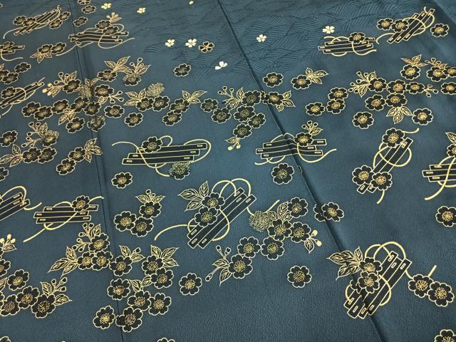 平和屋着物●訪問着　舞桜文　金糸　金彩　正絹　逸品　AABG4751fy