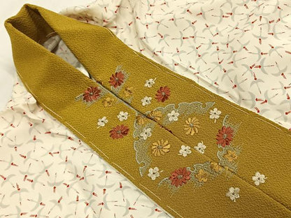平和屋着物●長襦袢　無双仕立て　飛鳥文　半衿刺繍　正絹　逸品　AABG4752fy