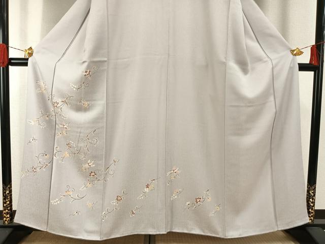 平和屋着物●訪問着　花鳥文　正絹　逸品　AABG4756fy