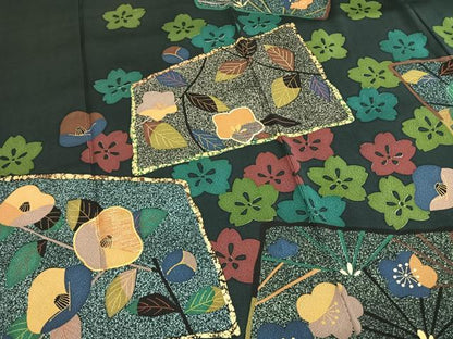 平和屋着物●訪問着　舞花文　金銀糸　金彩　正絹　逸品　AABG4761fy