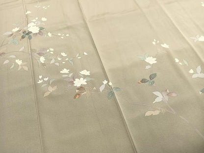 平和屋着物●訪問着　友禅　作家物　枝花文　暈し染め　正絹　逸品　AABG4763fy