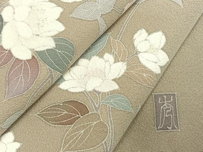 平和屋着物●訪問着　友禅　作家物　枝花文　暈し染め　正絹　逸品　AABG4763fy