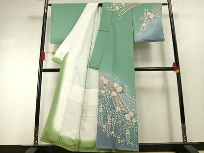 平和屋着物●訪問着　作家物　絞り　辻が花　暈し染め　正絹　逸品　AABG4765fy