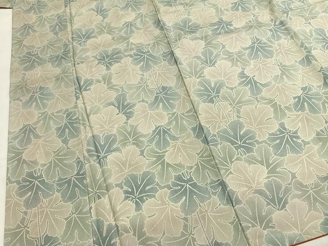 平和屋着物●本場大島紬　染大島　葉尽くし　正絹　逸品　AABG4772fy