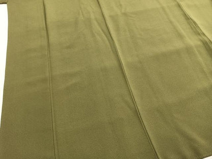平和屋着物●上質な色無地　根岸色　正絹　逸品　未使用　AABG4773fy