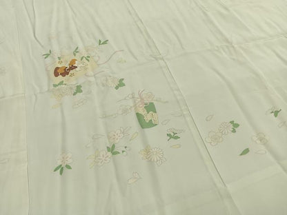 平和屋着物●長襦袢　単衣　絵馬　お守り　金彩　高島屋扱い　正絹　逸品　AABG4775fy
