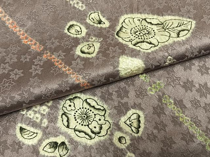 平和屋着物●上質な小紋　絞り　辻が花　正絹　逸品　AABG4776fy