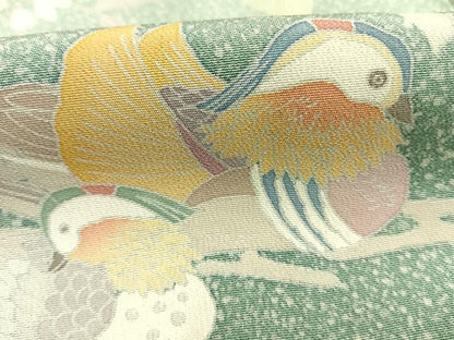 平和屋着物●訪問着　友禅　花鳥文　暈し染め　正絹　逸品　AABG4785fy