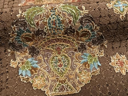 平和屋着物●訪問着　中国三大刺繍　汕頭刺繍　スワトウ刺繍　相良刺繍　総刺繍　吉祥花間道　金糸　正絹　逸品　AABG4789fy