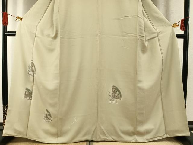 平和屋着物●訪問着　駒刺繍　枝梅文　暈し染め　金彩　正絹　逸品　AABG4792fy