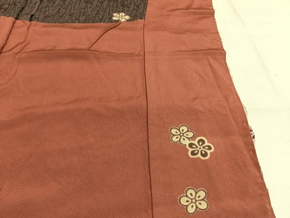 平和屋着物●訪問着　絞り　草花文　暈し染め　金彩　上代43万円　仮絵羽　正絹　逸品　未使用　AABG4795fy