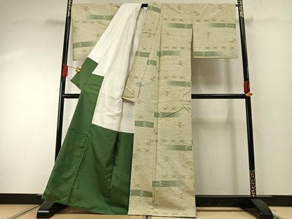 平和屋着物●ぜんまい紬　琉球絣　正絹　逸品　AABG4796fy