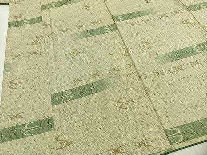 平和屋着物●ぜんまい紬　琉球絣　正絹　逸品　AABG4796fy