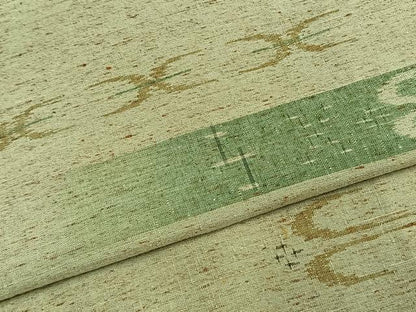 平和屋着物●ぜんまい紬　琉球絣　正絹　逸品　AABG4796fy
