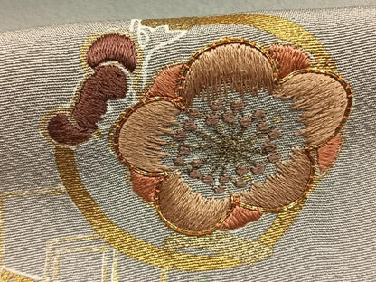 平和屋着物●訪問着　駒刺繍　源氏香　花丸文　暈し染め　金彩　正絹　逸品　AABG4798fy