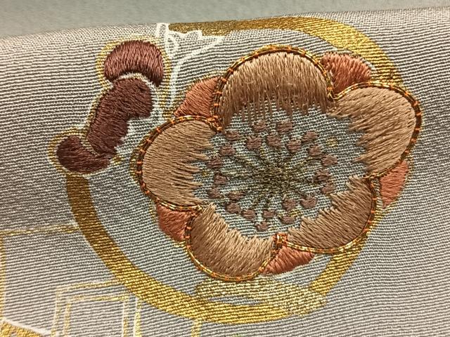 平和屋着物●訪問着　駒刺繍　源氏香　花丸文　暈し染め　金彩　正絹　逸品　AABG4798fy