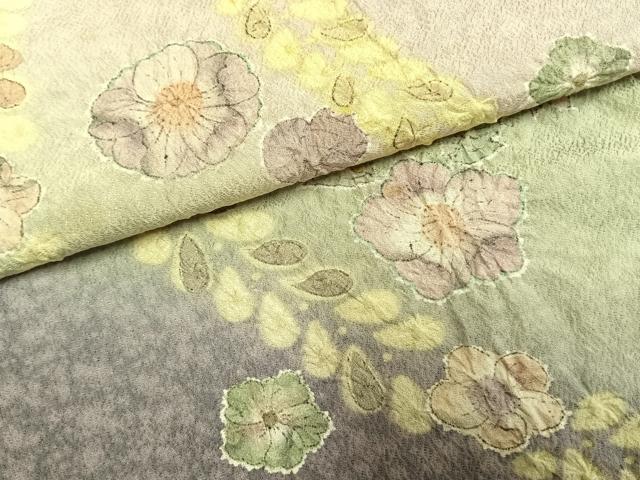 平和屋着物●訪問着　絞り　辻が花　暈し染め　正絹　逸品　AABG4800fy