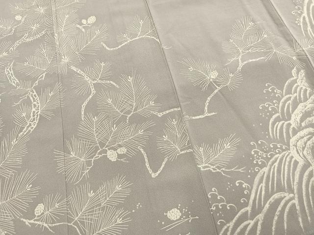 平和屋着物●訪問着　手描き　枝松文　正絹　逸品　未使用　AABG4802fy
