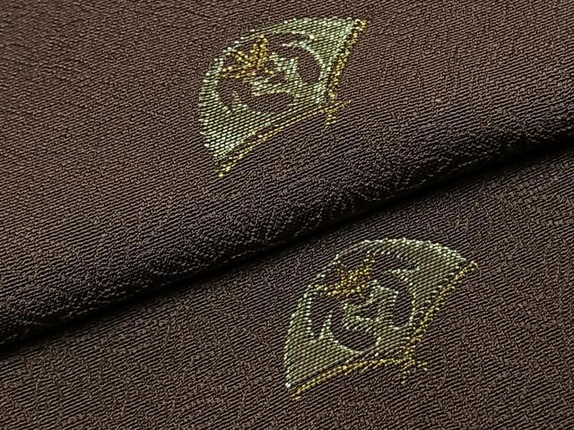 平和屋着物●国際的伝統工芸作家　十二代・藤林徳扇　苑寿　小紋　総刺繍　扇面文　金銀糸　正絹　逸品　AABG4804fy