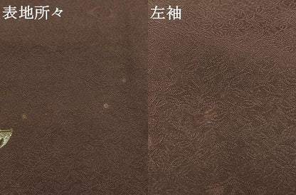 平和屋着物●国際的伝統工芸作家　十二代・藤林徳扇　苑寿　小紋　総刺繍　扇面文　金銀糸　正絹　逸品　AABG4804fy