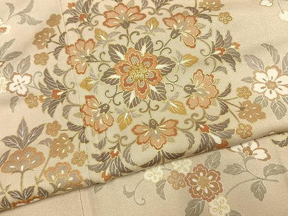 平和屋着物●訪問着　駒刺繍　吉祥花文　金彩　鈴乃屋扱い　正絹　逸品　AABG4805fy