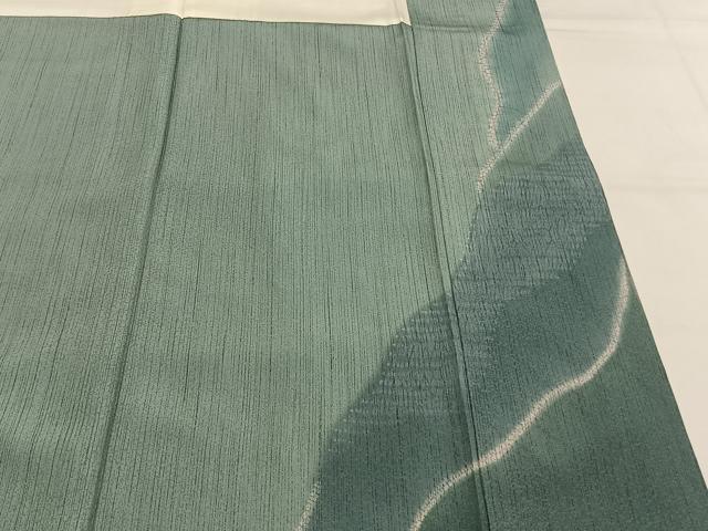 平和屋着物●本場大島紬　染大島　訪問着　絞り　流水文　正絹　逸品　AABG4807fy