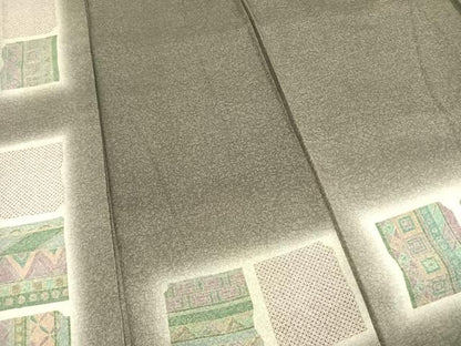 平和屋着物●本場大島紬　染大島　訪問着　壁画文様　正絹　逸品　AABG4808fy