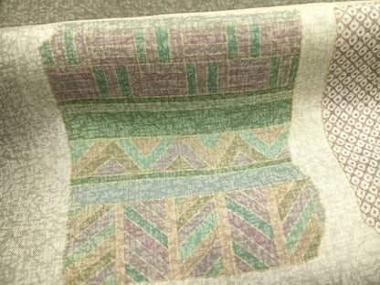平和屋着物●本場大島紬　染大島　訪問着　壁画文様　正絹　逸品　AABG4808fy