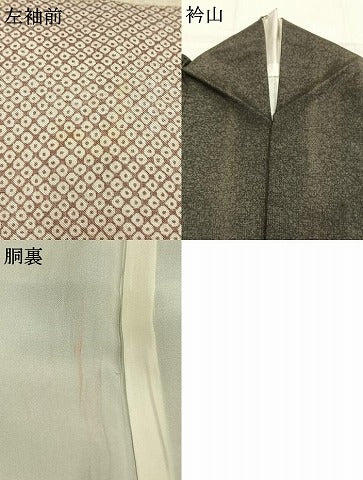 平和屋着物●本場大島紬　染大島　訪問着　壁画文様　正絹　逸品　AABG4808fy