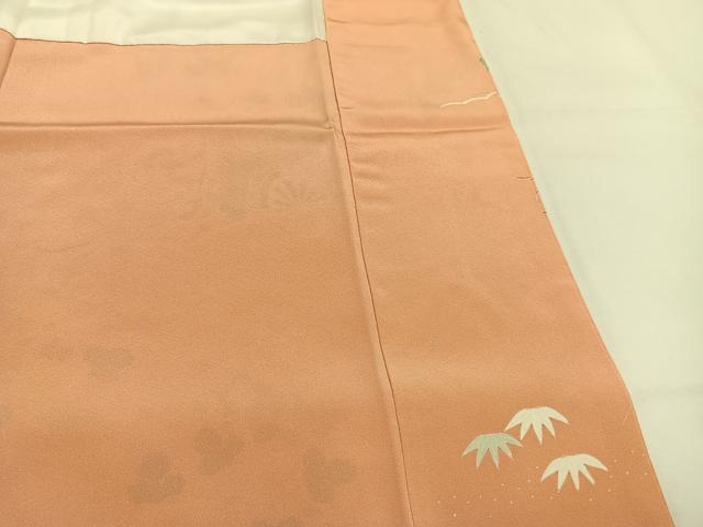 平和屋着物●訪問着　友禅　駒刺繍　御所車花文　暈し染め　金彩　正絹　逸品　AABG4810fy