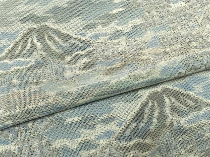 平和屋着物●上質な紬　風景文　正絹　逸品　AABG4821fy