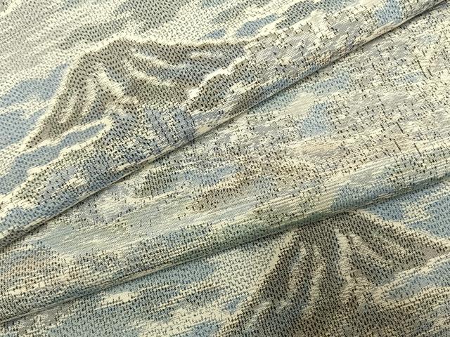 平和屋着物●上質な紬　風景文　正絹　逸品　AABG4821fy