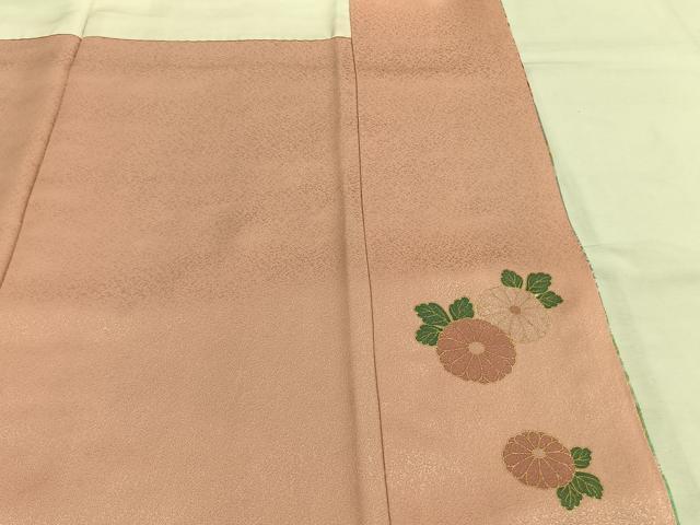 平和屋着物●豪華振袖　駒刺繍　絞り　御所車花文　金彩　正絹　逸品　AABG4826fy